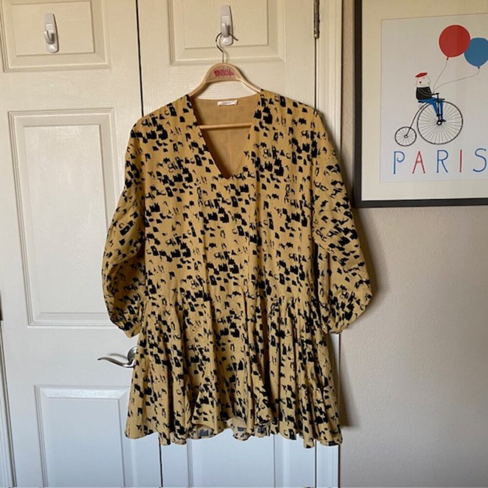 Anine Bing Black and Tan Mini Dress - Picture 10 of 10